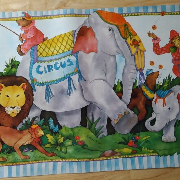 Vintage Pat Wong Circus Illustration Poster Lithography - Picture 1 of 7